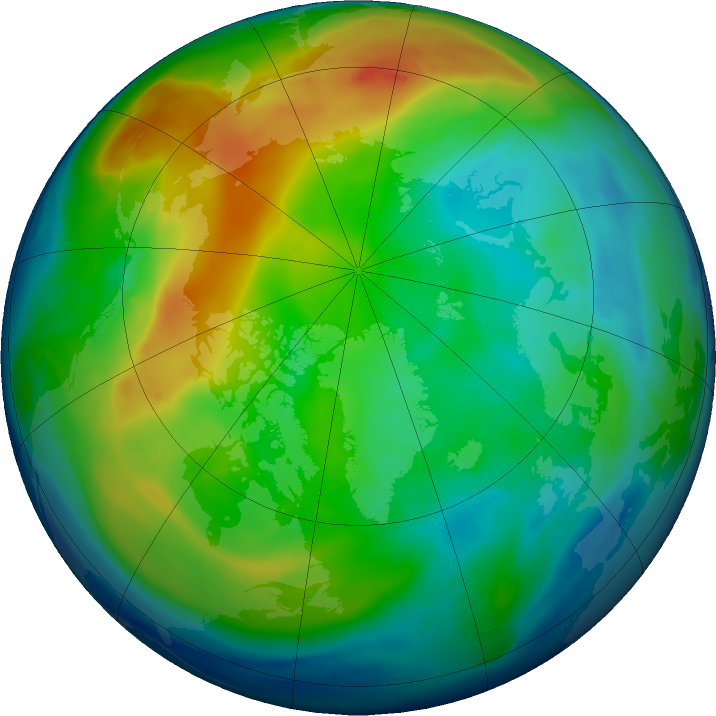 Arctic ozone map for 04 December 2018